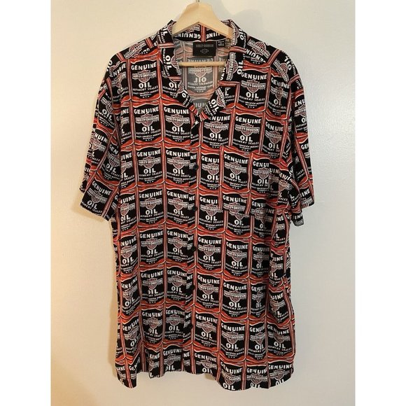 Men’s Harley Davidson Celebration Oil Can Shirt XL - Picture 1 of 4